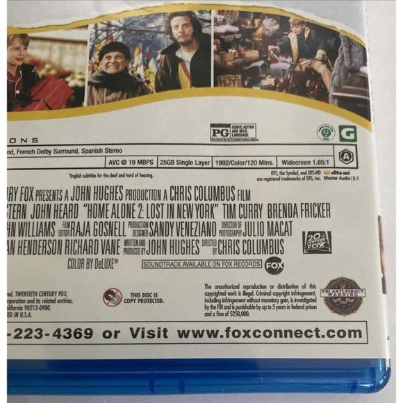 Home Alone 2: Lost in New York [Blu-ray] DVD, James Cole, Jedediah Cohen - Picture 6 of 8